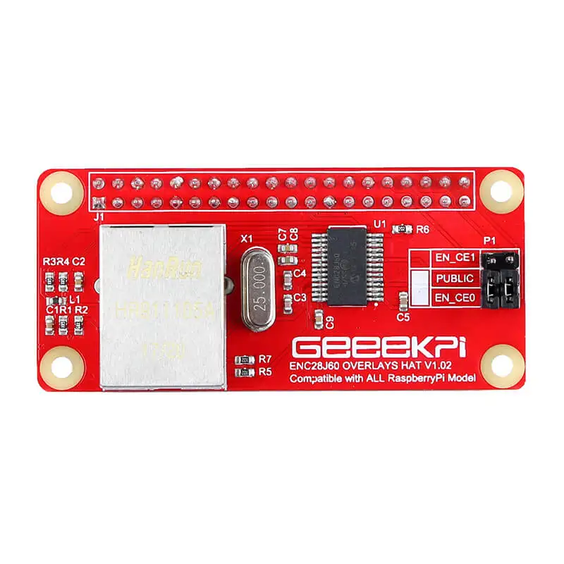 Сетевой адаптер Elecrow Raspberry Pi Zero ENC28J60 совместимый со всеми моделями pi|Интегральные