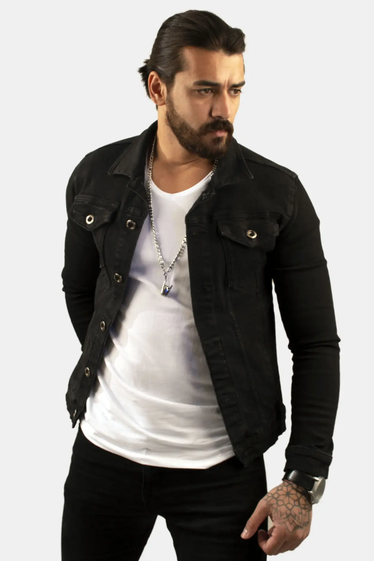 

DeepSEA Male Sports Denim Coat Cotton and Lycra Denim Jacket Streetwear Cowboy High Quality 2101004