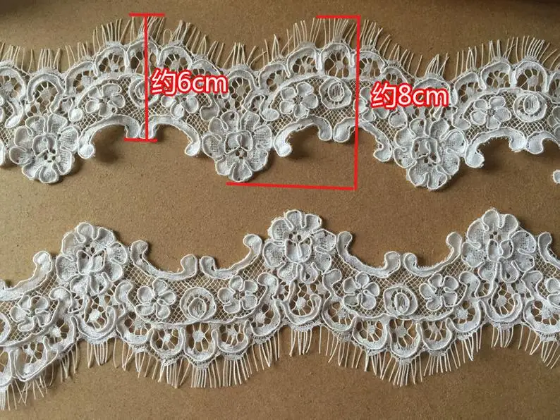 1.5yrd кружевная отделка вышивка окантовка лента шитье на свадебном платье фата