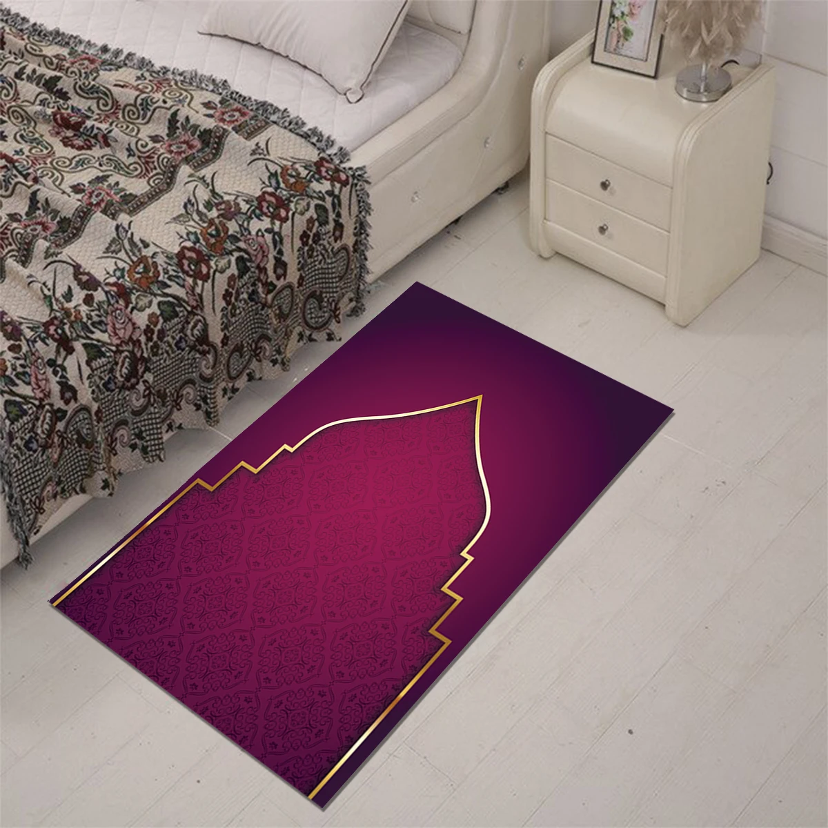 

Prayer Rug, Veronya Sejadah p14, Janamaz , Elegant, High Quality, Luxury, thick and Soft Prayer Carpet