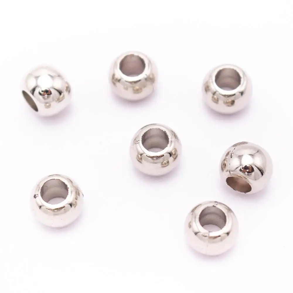 Круглые Кожаные жемчужные шарики белого цвета 20 шт. 5 мм для ювелирных изделий в