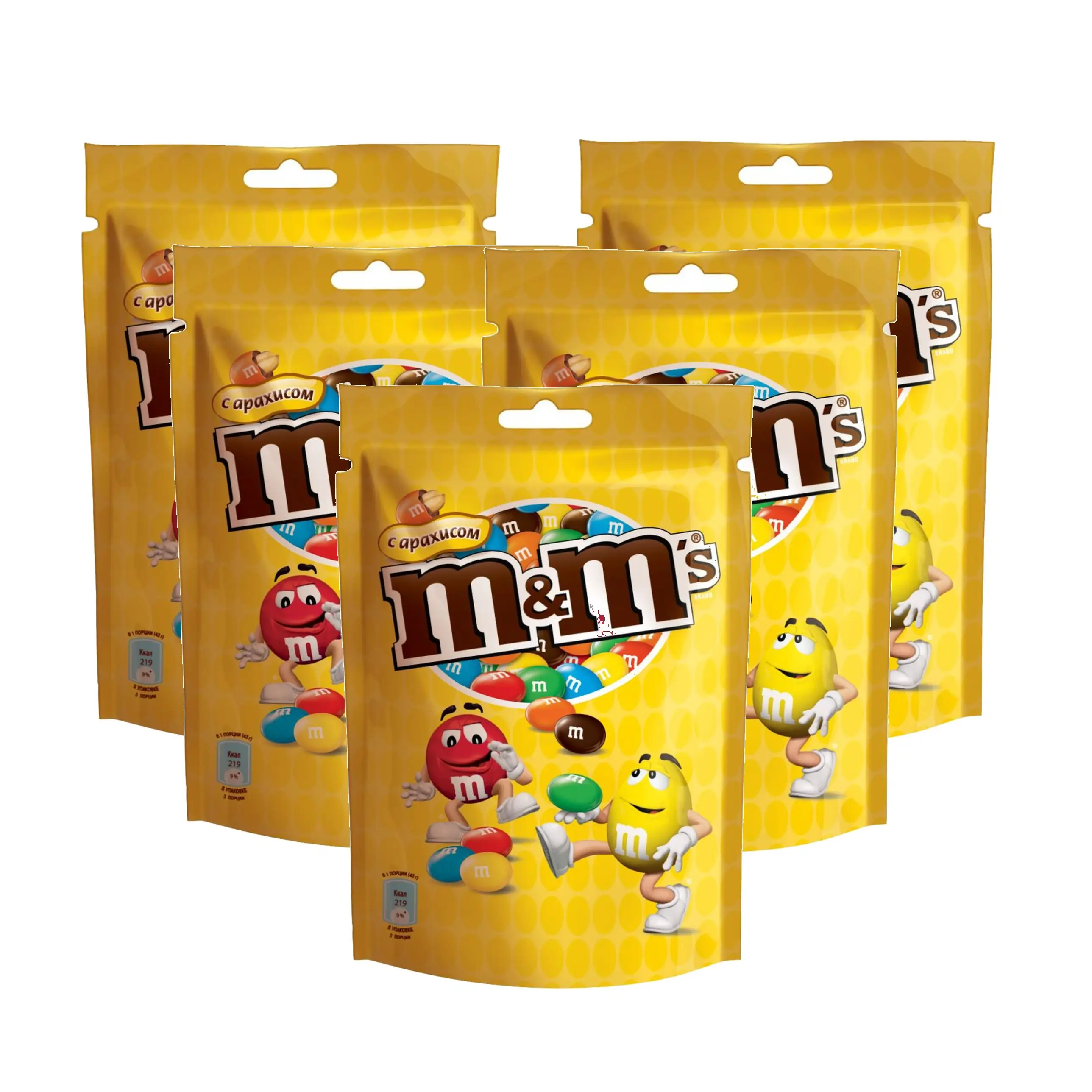 M&M`s конфеты Арахис 130 гр 5 упаковок|Драже| |