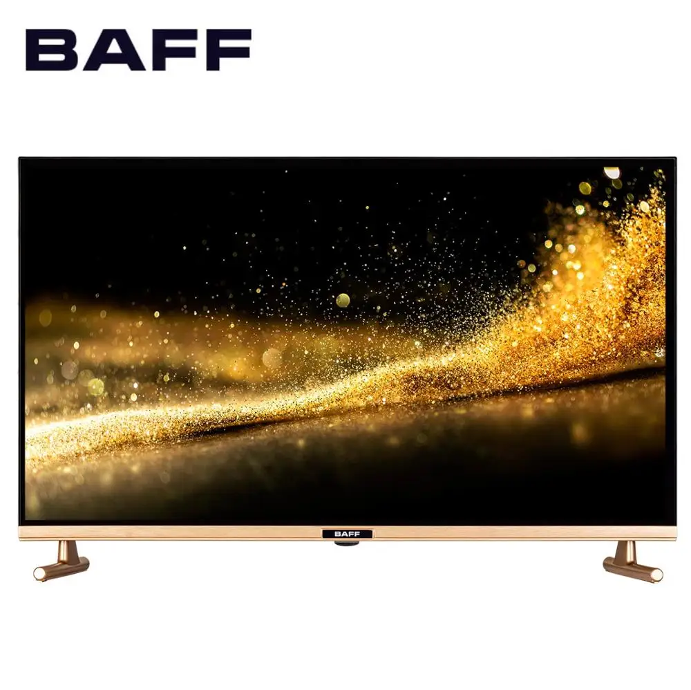 ТВ BAFF 32&quot диагональ модель 32 HTV UTSr 82 матрица VA HDMI USB HDready CL+ безрамочная золотистая