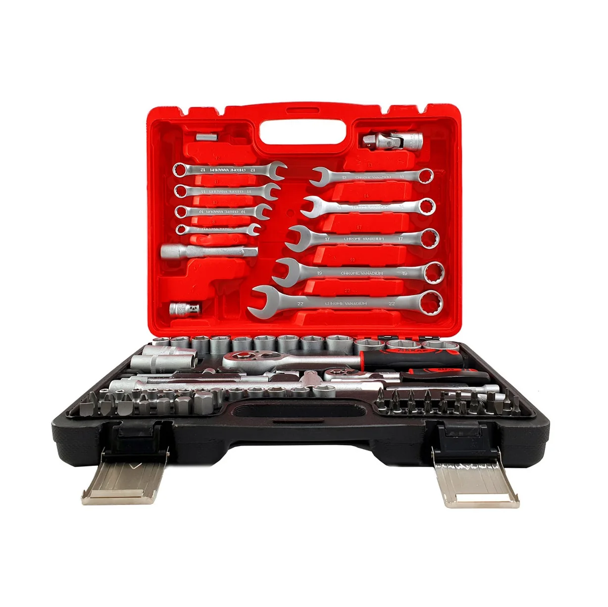Hand Tool Set Ded Makar 82 items for repair impact socket car kit auto screwdrivers wrench ratchet of keys Household heads disassembly kits sets