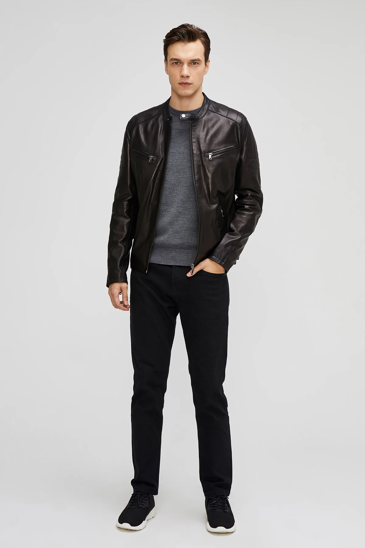 

Men 2021 Autumn New Brand Casual Motor Distressed Leather Jacket Coat Men Winter Vintage Outwear Genuine Leather Jackets Men