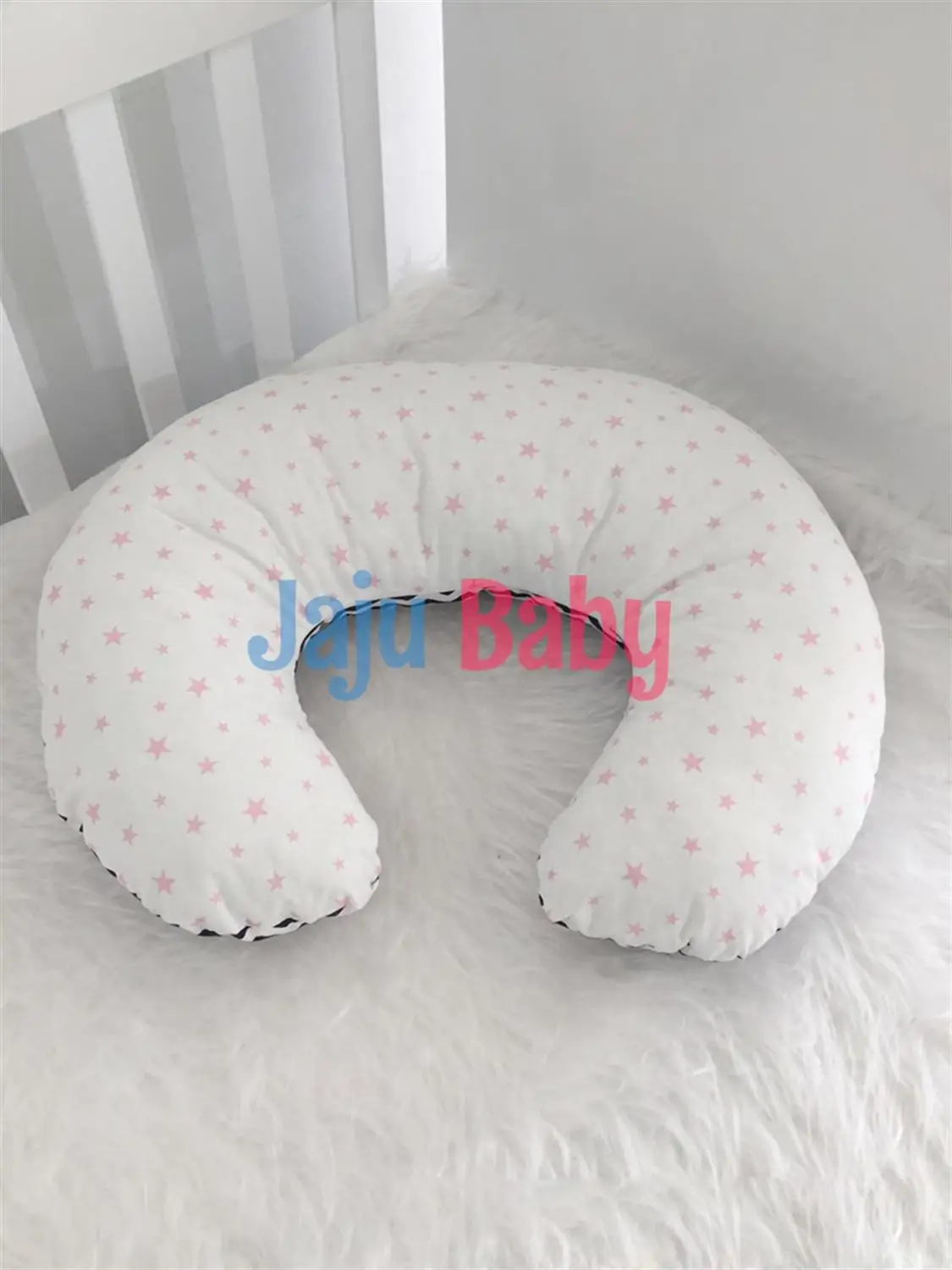 Jaju Baby Navy Blue Zigzag Breastfeeding Pillow - Support Cushion | Мать и ребенок