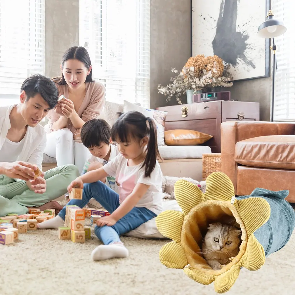 

Collapsible Warm Vegetable Shaped Cat Tunnel Tube Bed Interesting Toys For Kitten Bunnies Pet Supplies