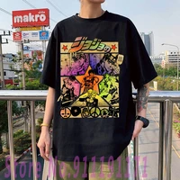 brand jojos bizarre adventure anime t shirt harajuku y2k tee streetwear graphic top 100 cotton oversized tshirt femaleman