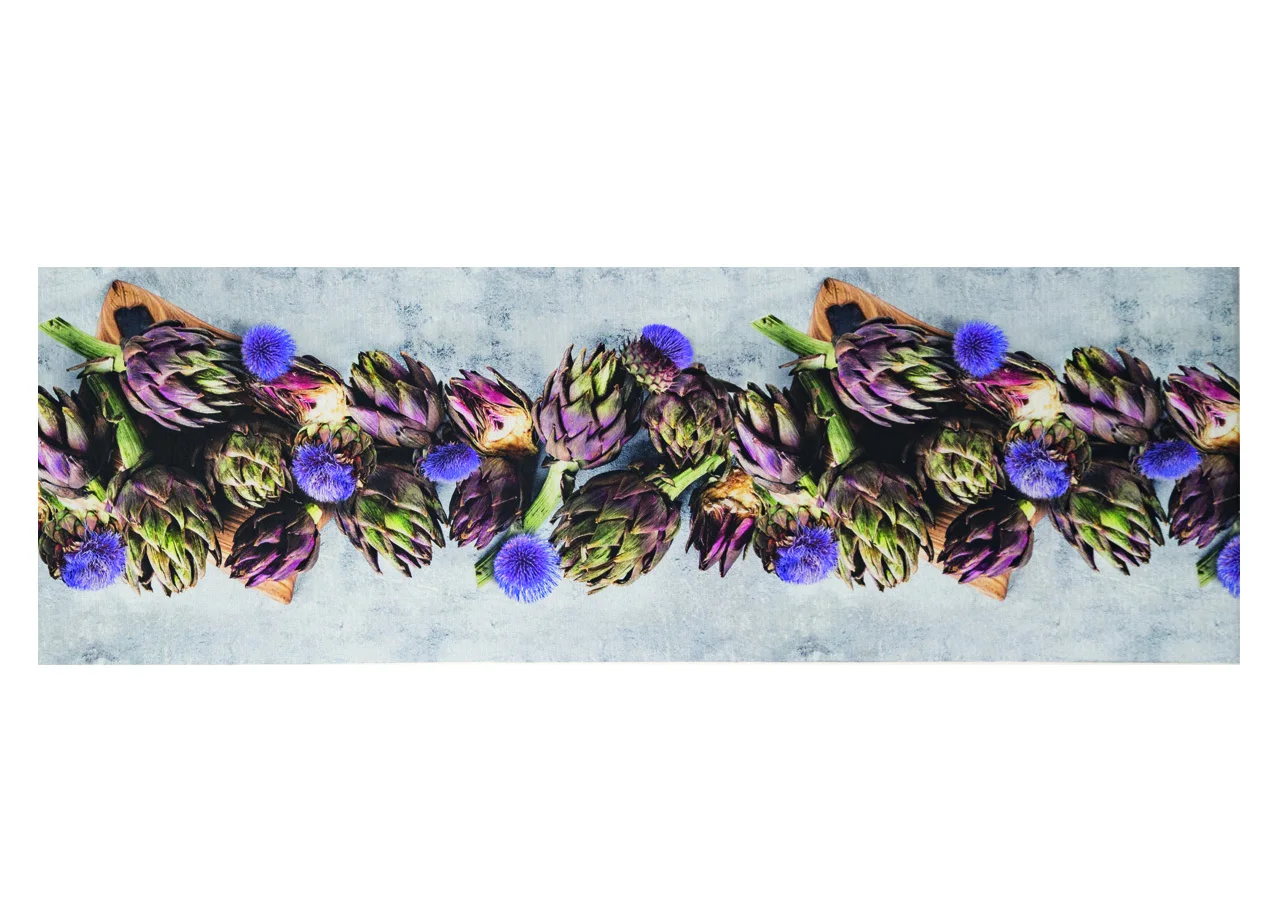 Ковровая дорожка нескользящая цифровая печать оригинальный рисунок. Артишоки