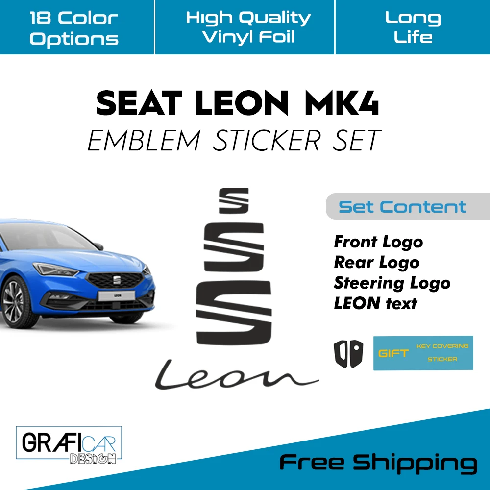 Новая наклейка на эмблему SEAT LEON MK4/KL для набора Виниловая Фольга клейкая