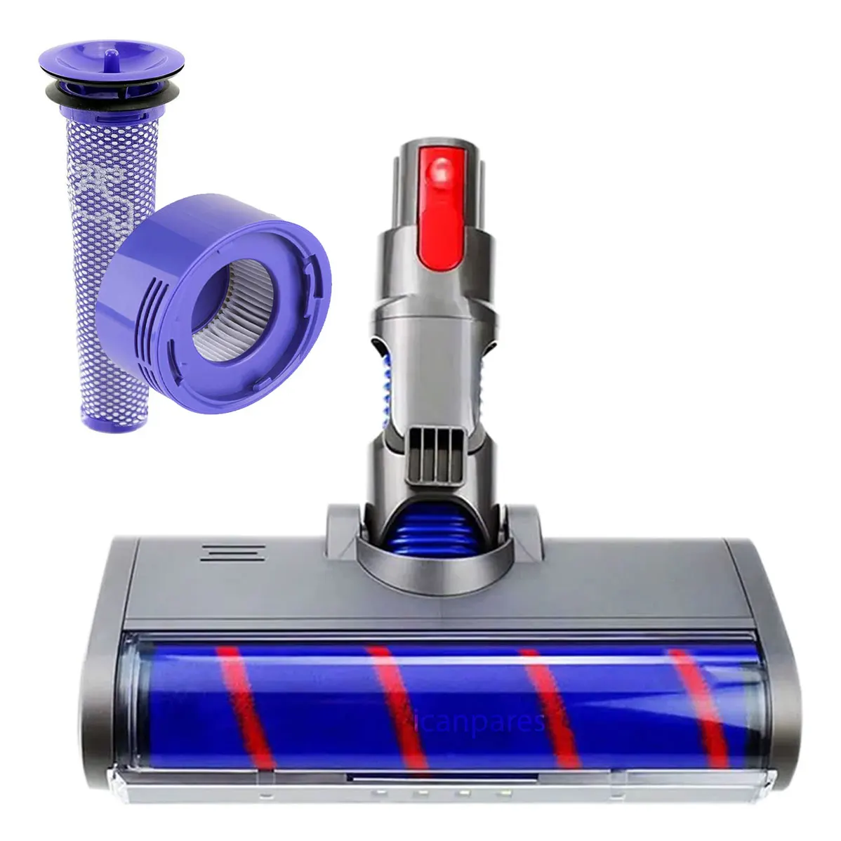 

Совместимый вертикальный пылесос Dyson V7 V8 с турбо-роликом, заменяемый инструмент для чистки головки и набор предфильтров Hepa