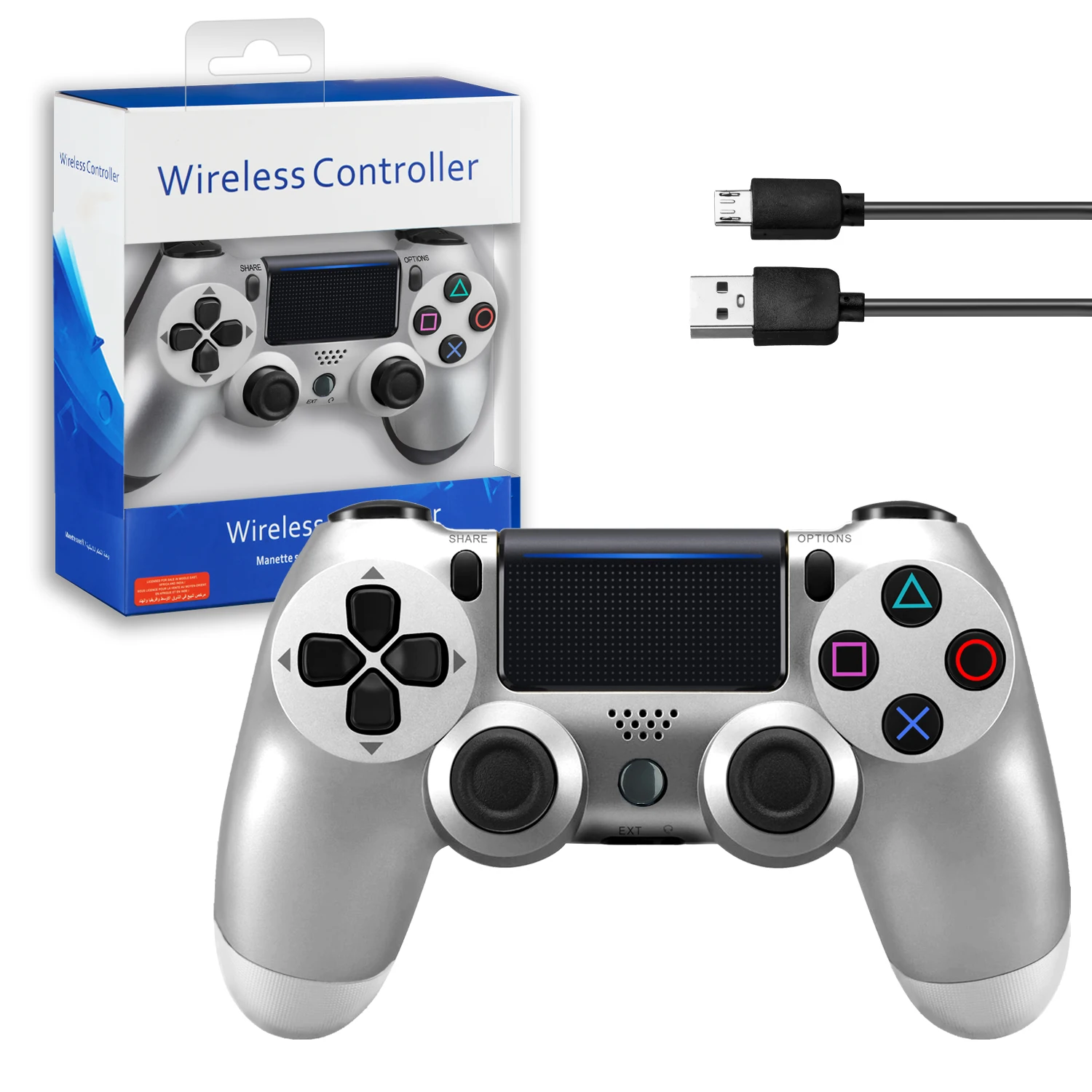 Беспроводной Bluetooth геймпад для PS4 + зарядка контроллер IOS Android PS5 PC зеленый джойстик