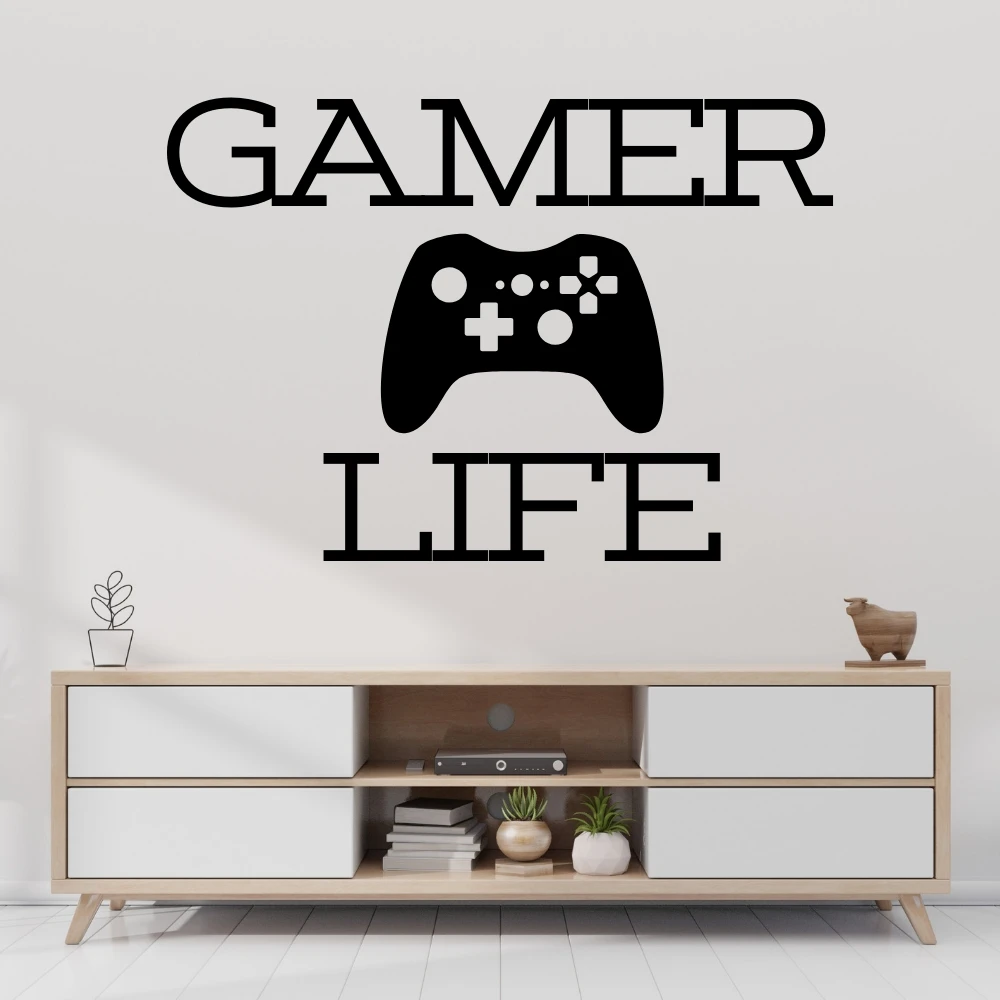 

Controller Gamer LifeWall Sticker Decal Game Sticker Gamer Home Playroom Wall Art Decoration A00524