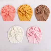 baby turban hats knit cotton bowknot newborn caps kids headwear baby girl headbands children infant headwrap hair accessories