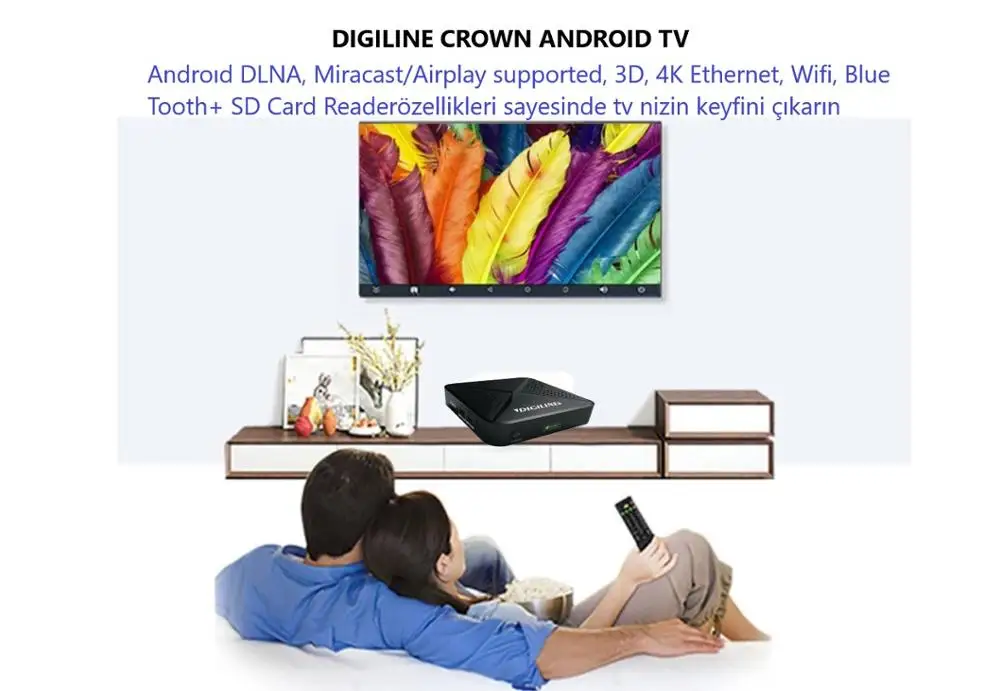 Новый Android TV box DIGILINE супер Смарт android tv dgirыlыne crown hybrыd спутниковый