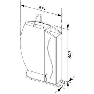 Mirror-cabinet Aquanet Monica 60 (186773) For bathroom Vanities Fixture Home Improvement | Обустройство дома