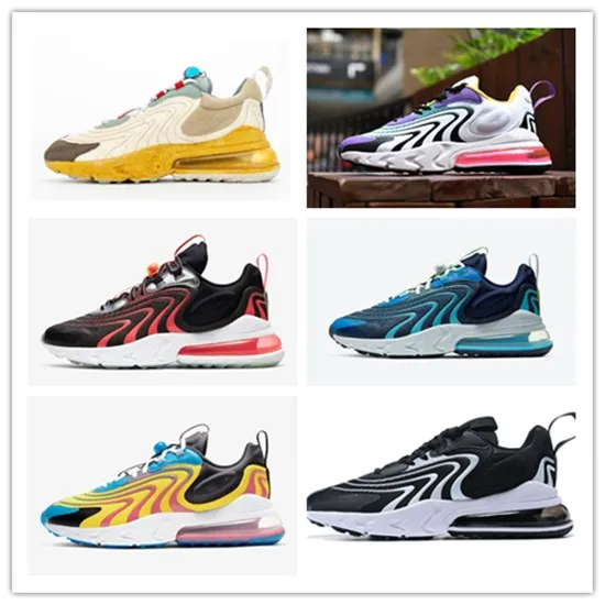 2020 новейший светильник Air React Max 270 Travis Cream Cactus Jack Dark Hazel Mica Green Starfish Мужская и женская