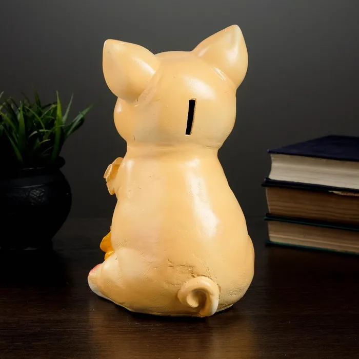 Piggy bank pig large with bag 17 х14х24см mix | Дом и сад