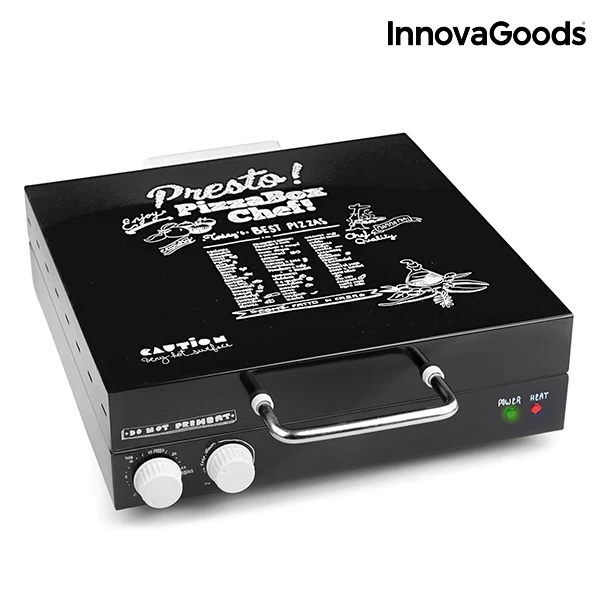 InnovaGoods коробка для пиццы Presto! С книгой рецептов 1200W черный | Бытовая техника