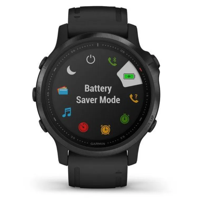 Черные часы Garmin Fenix 6S Sapphire серый DLC с черным ремешком | Электроника