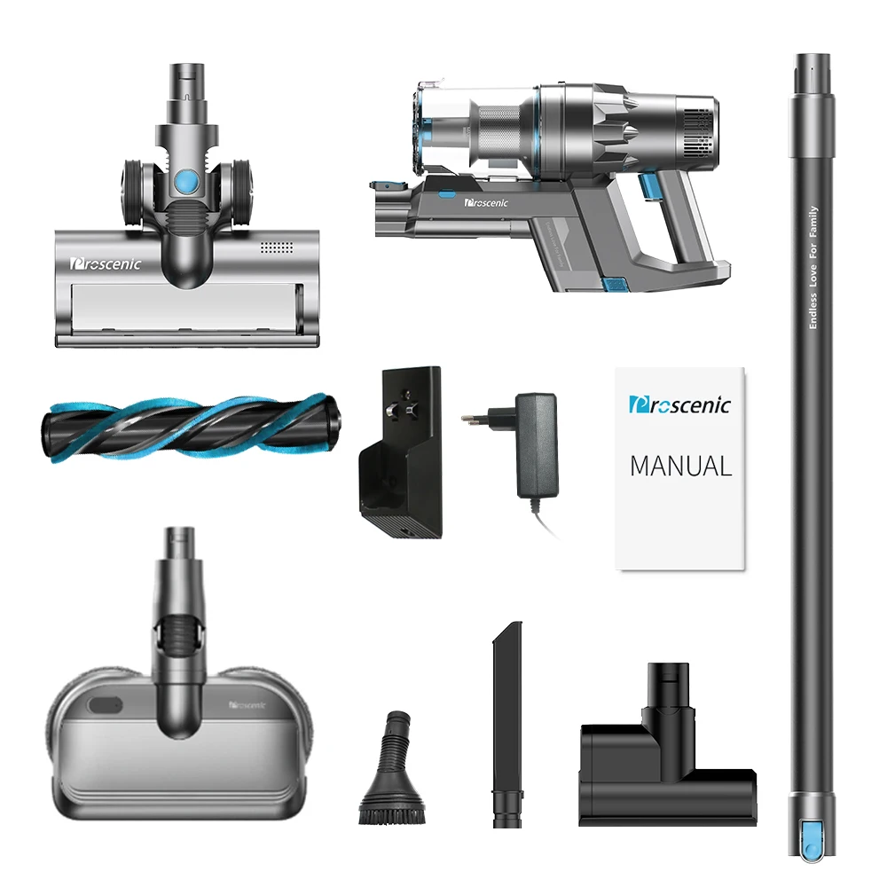 

[Proscenic P11 Combo Rotary Electric Mop] Cordless Vacuum Cleaner, 25kpa Motor, Removable Battery, 3 Adjustable Suction Modes