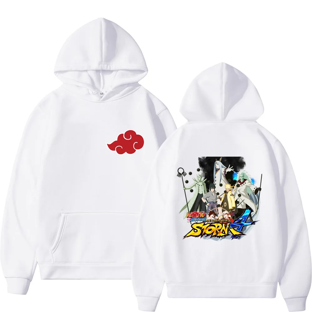 Толстовка мужская оверсайз с капюшоном уличная одежда аниме Акацуки облака