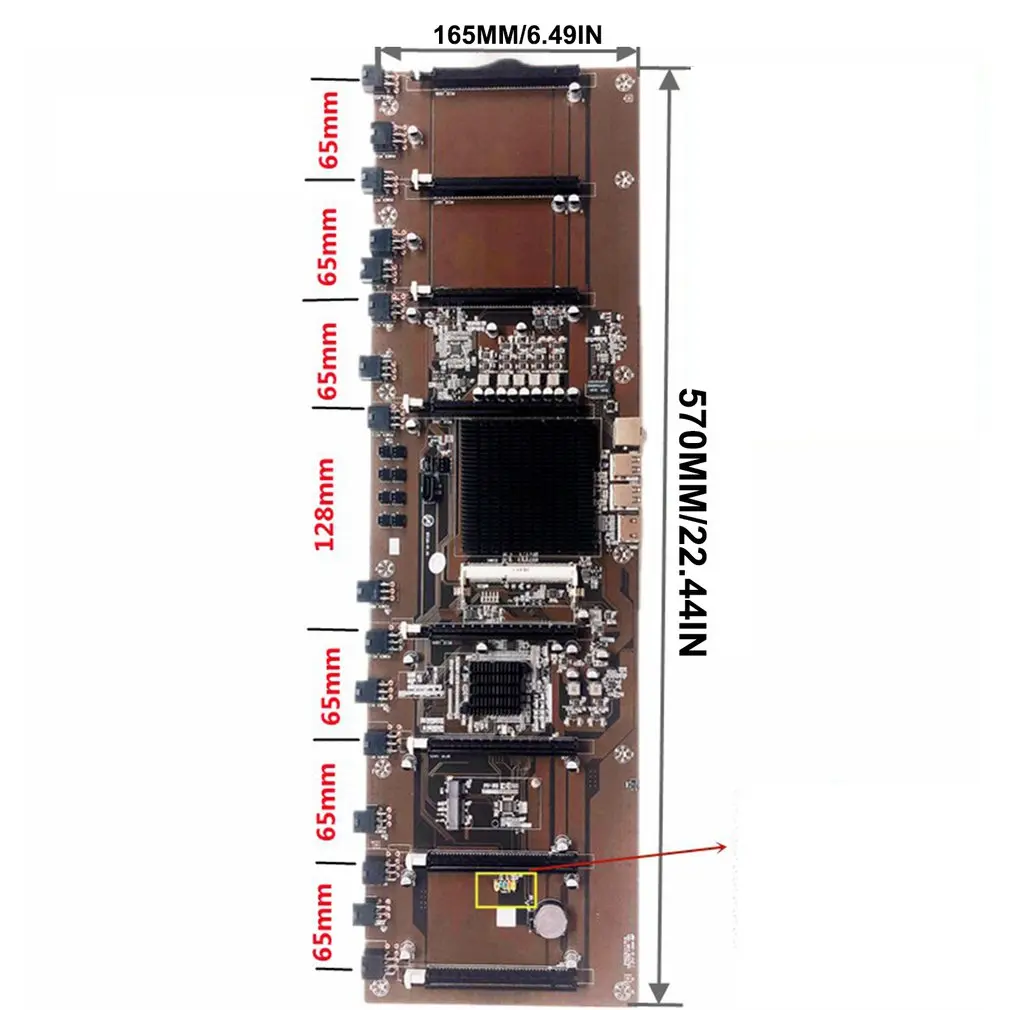 

HM65 Direct Insertion Eight Card Slot BTC Solid State Capacitor B250 B85 Multi Card Motherboard Support 1660 2070 3090 Rx580