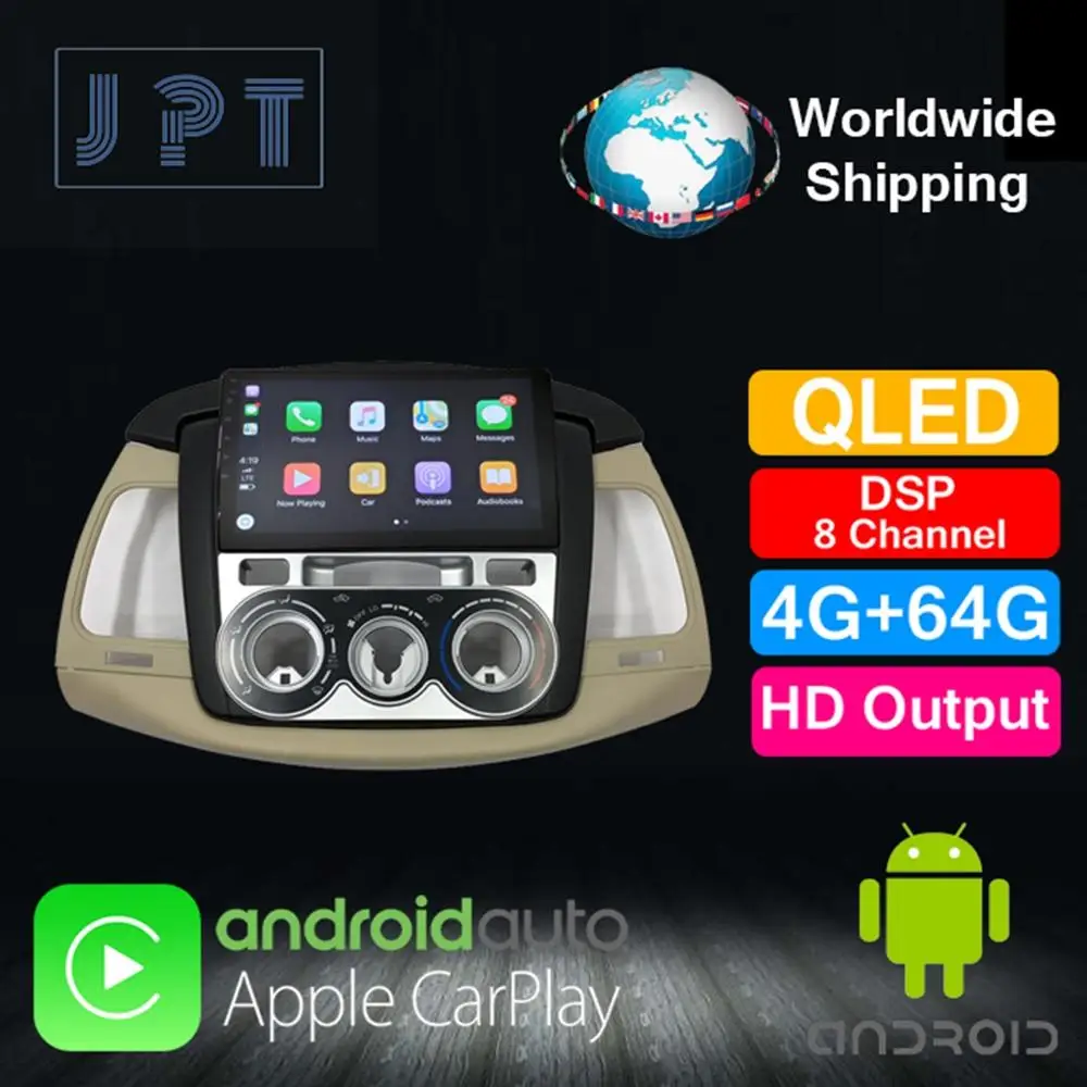 Multimedia player - JPT for TOYOTA 2014 Innova Crysta Manual Gear QLED PX6 DSP8 RDS GPS Navigation 4G 64G AUX Carplay | Автомобили и