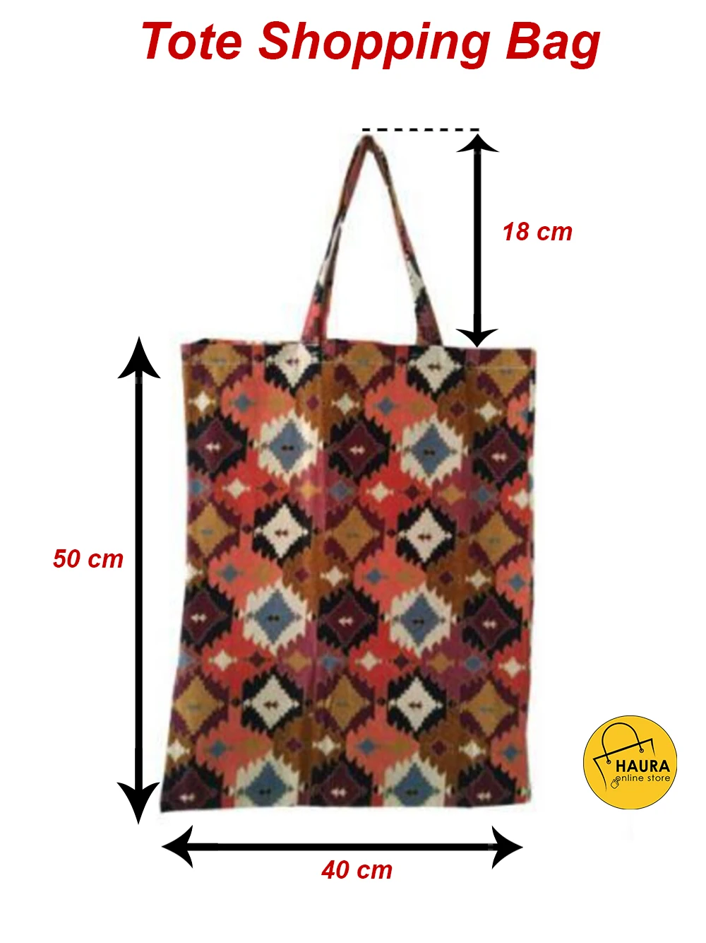 Authentic Vintage Old Fashion Traditional Patterned Shoulder Strap Shopping Beach Linen Cotton Fabric Retractable Tote Bag