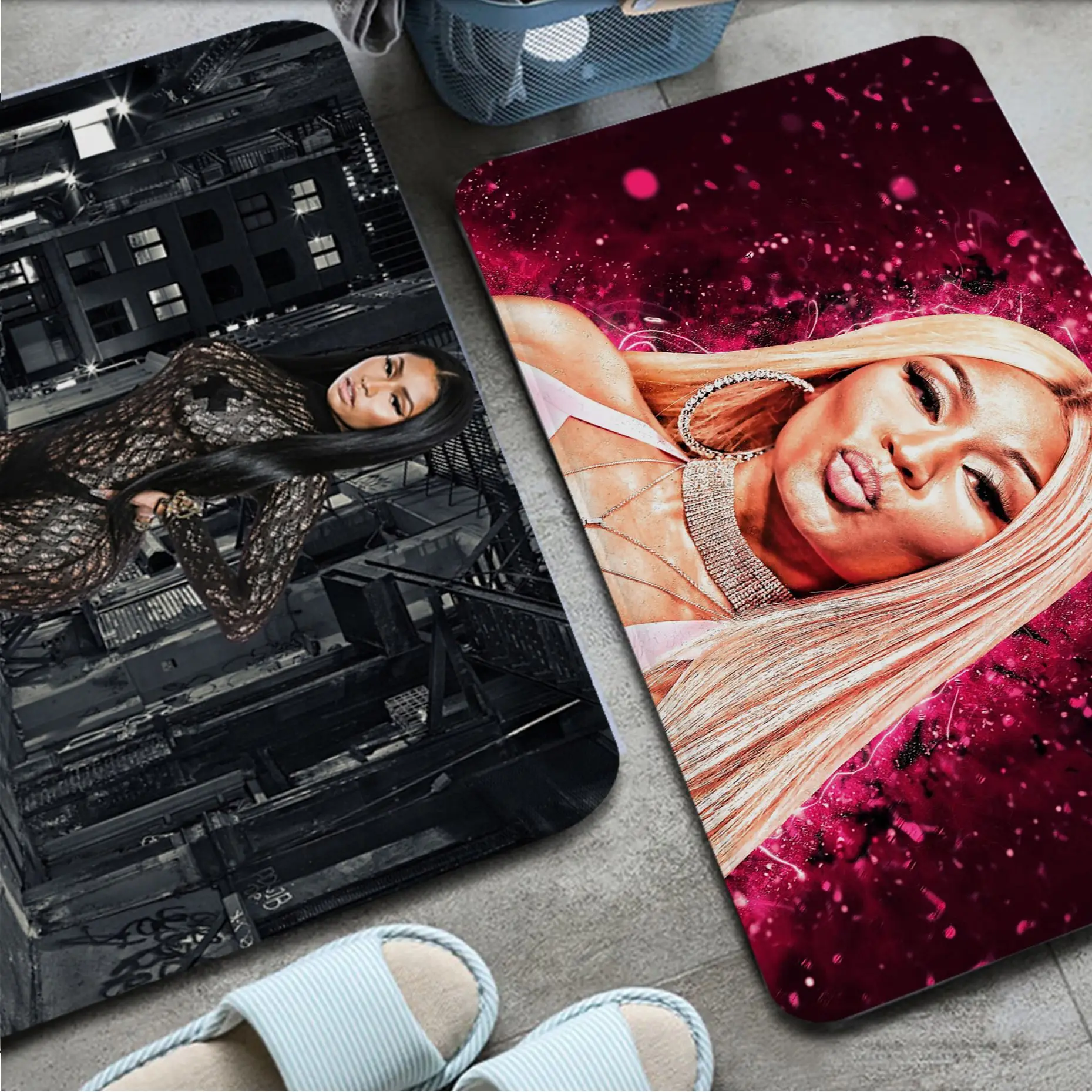 

Nicki Minaj Rap Sexy USA Flag Music Singer Star Floor Mat Washable Non-Slip Living Room Sofa Chairs Kitchen Bedside Area Rugs
