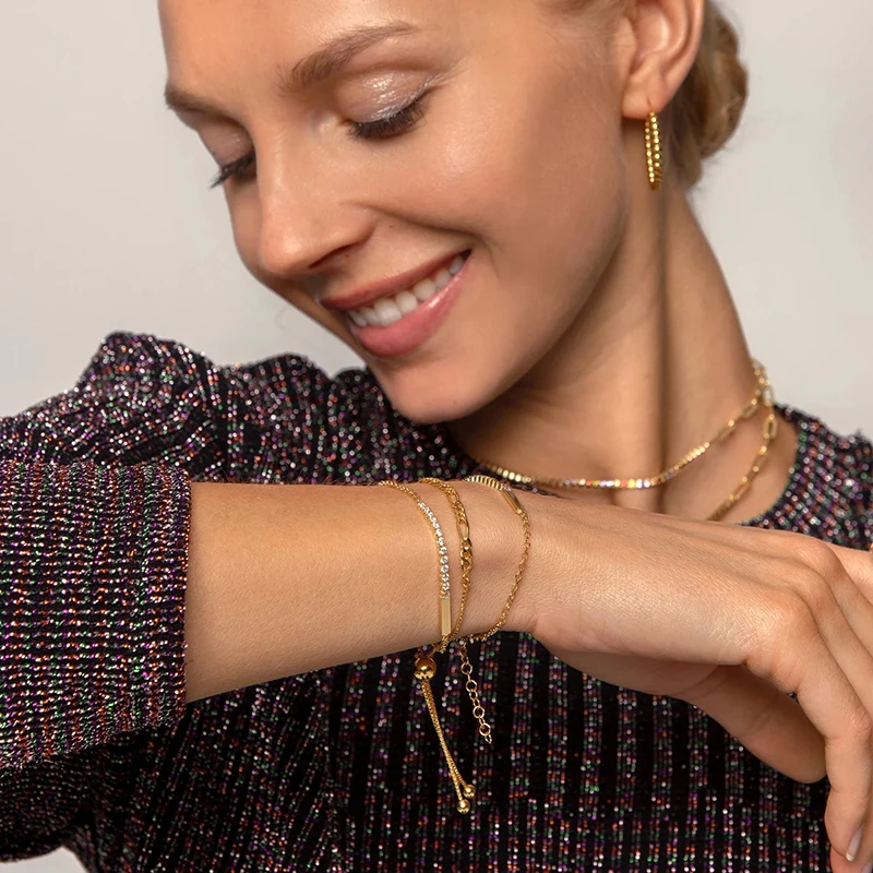 Женский Регулируемый браслет из серебра 925 пробы с геометрическим узором |