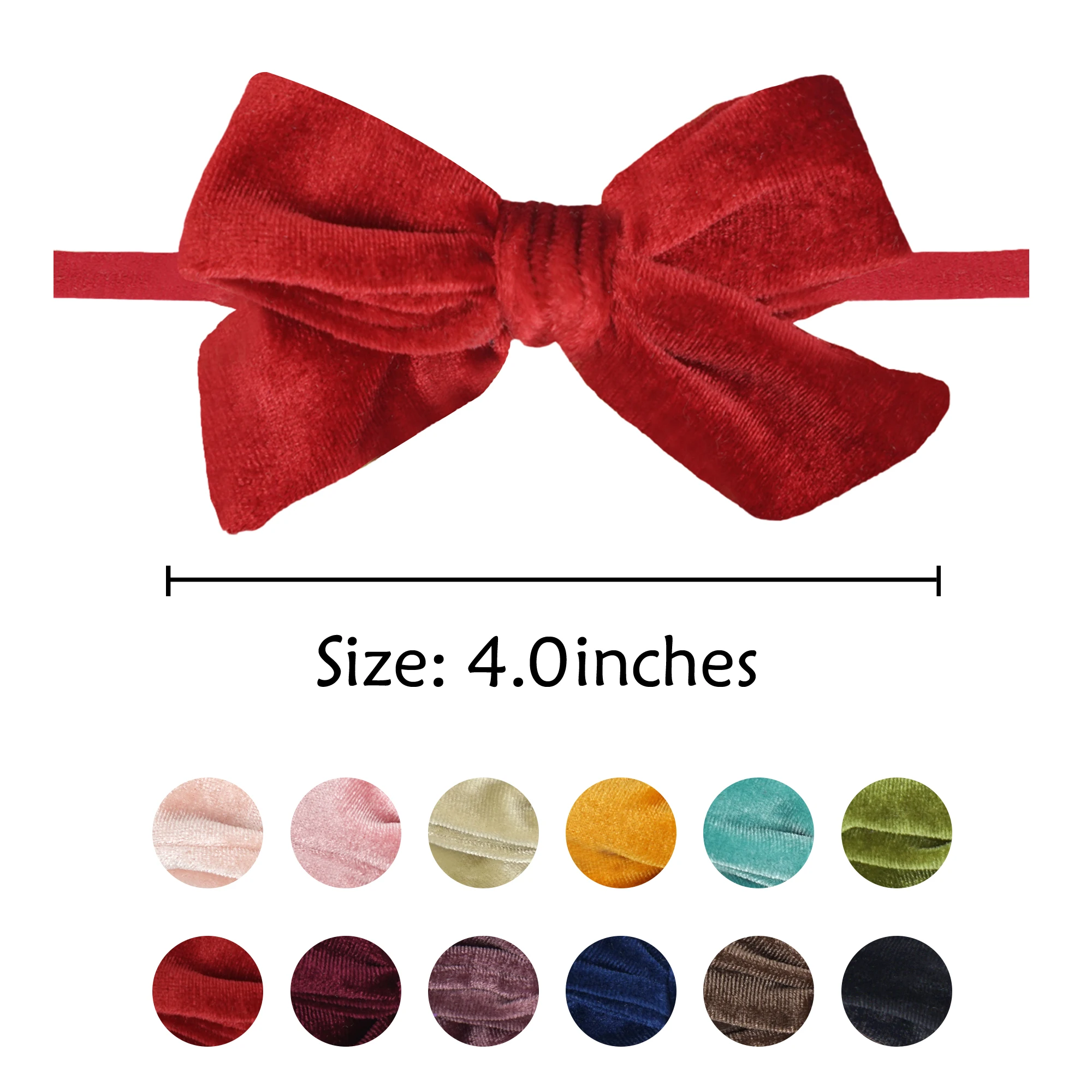 6Pcs Baby Bow Headband Nylon Headbands Hair Bands for Children Girls Soft Hairband Newborn Hair Accessories Toddler