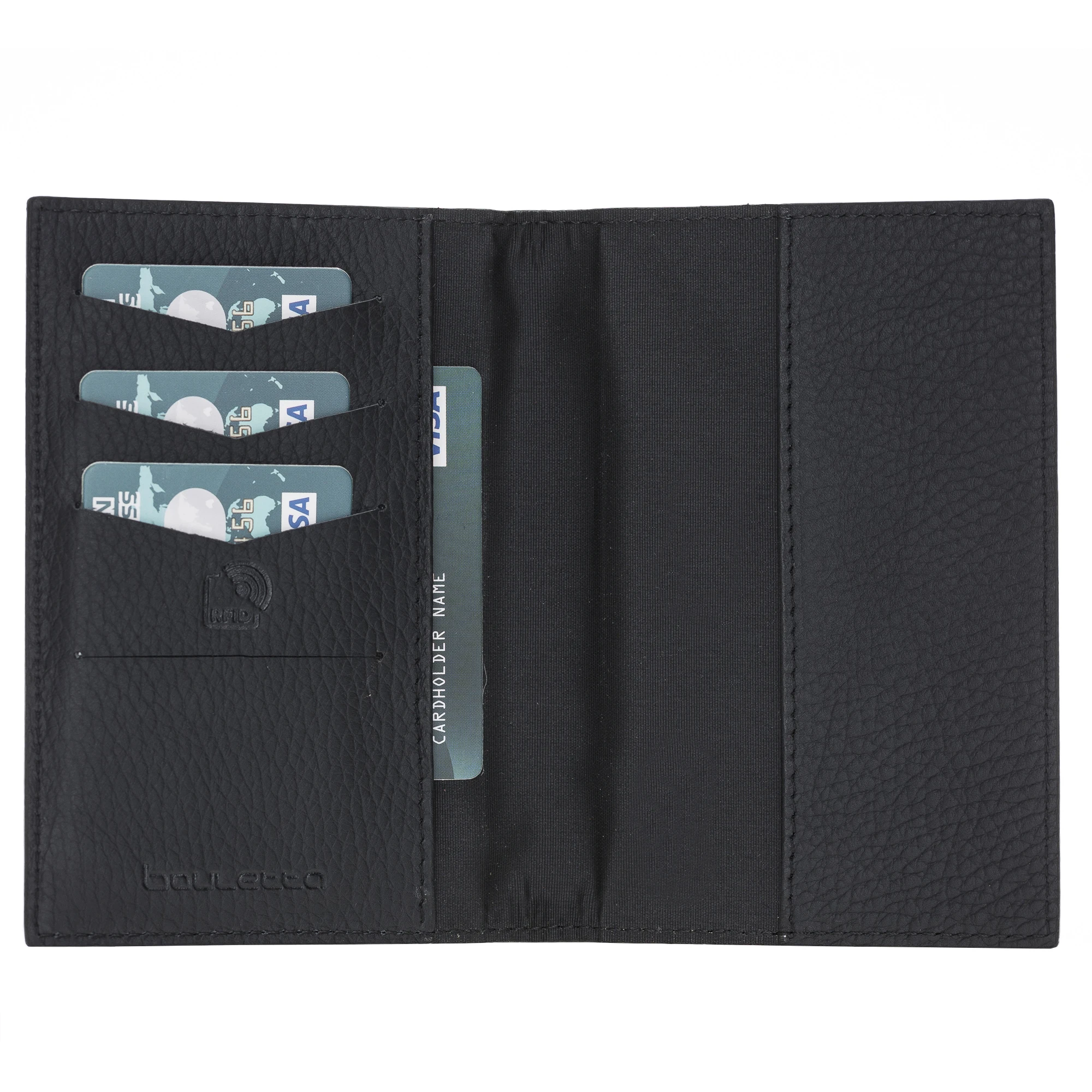 Genuine Leather Handmade Passport Holder Cover Case Credit Card Holder and Modern Collectible Book Type Wallet Slim Design RFID