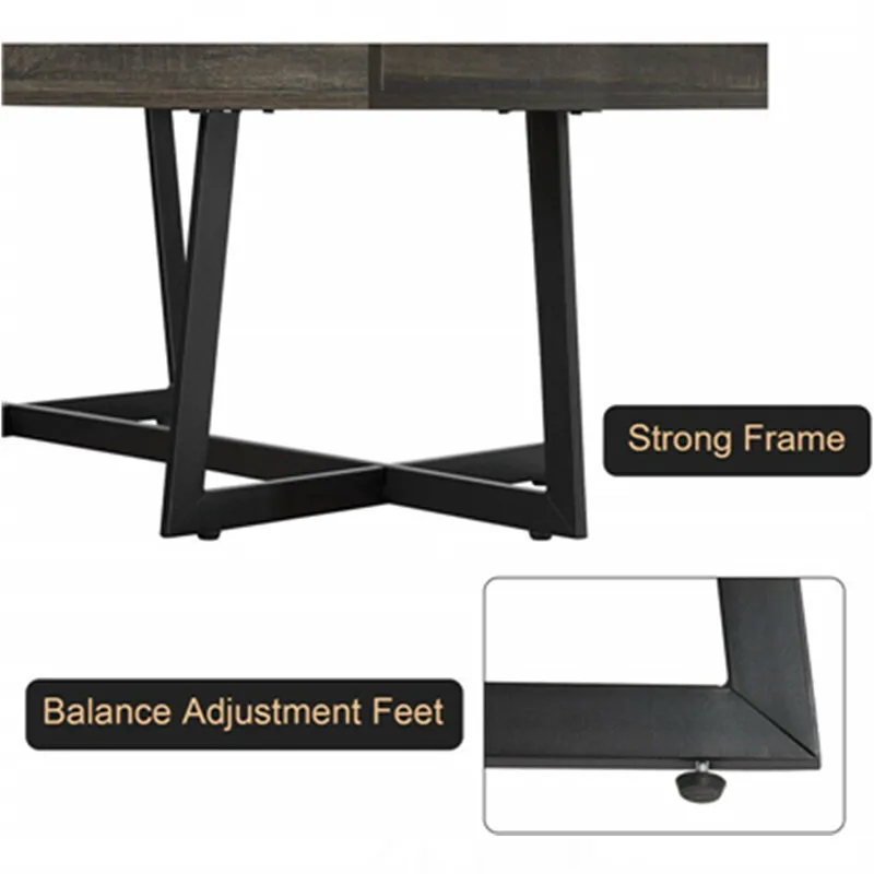 Деревенский кофейный столик для гостиной с ящиком хранения однотонный средней