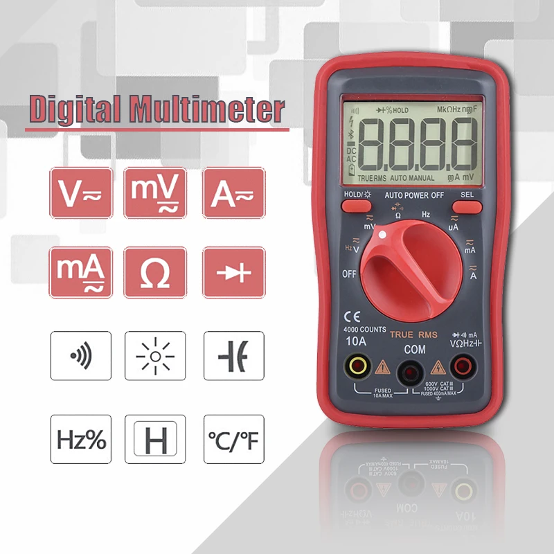 Universal High Precision Digital Multimeter 6000 Counts Auto Ranging Tester Intelligent NCV True RMS Anti-Burning ammeter meter