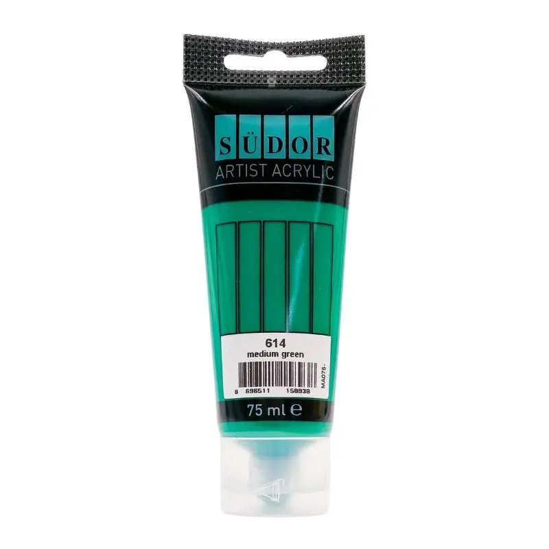 

Südor Artist Acrylic Paint Tube Inside 75 ml "Medium Green" color