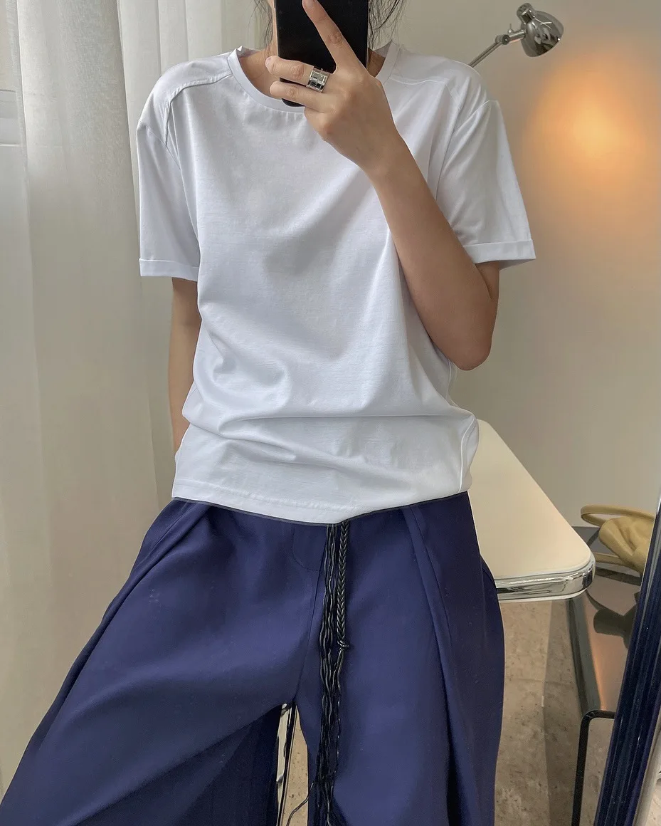 

spring woman cotton silk t-shirt