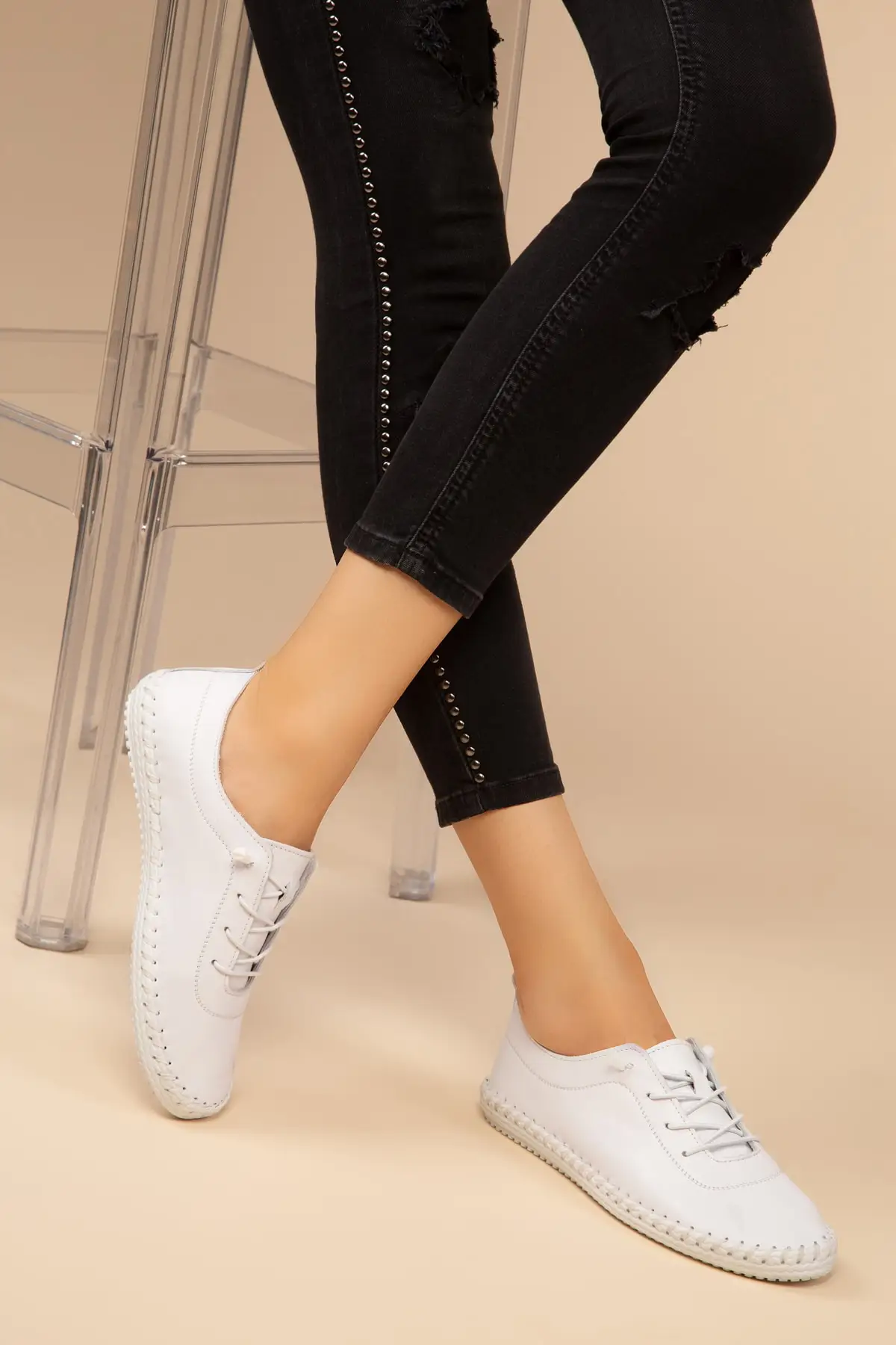 SOHO/Модные женские кожаные туфли на плоской подошве Высококачественная Женская