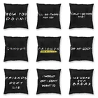 Роскошный чехол для подушки с логотипом друзей 45x45, мягкий Классический чехол для дивана, Квадратной Подушки, украшение для гостиной