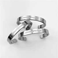 925 arnodefrance bracelet open mouth engraved letters logo men women couple love personality jewelry adjustable