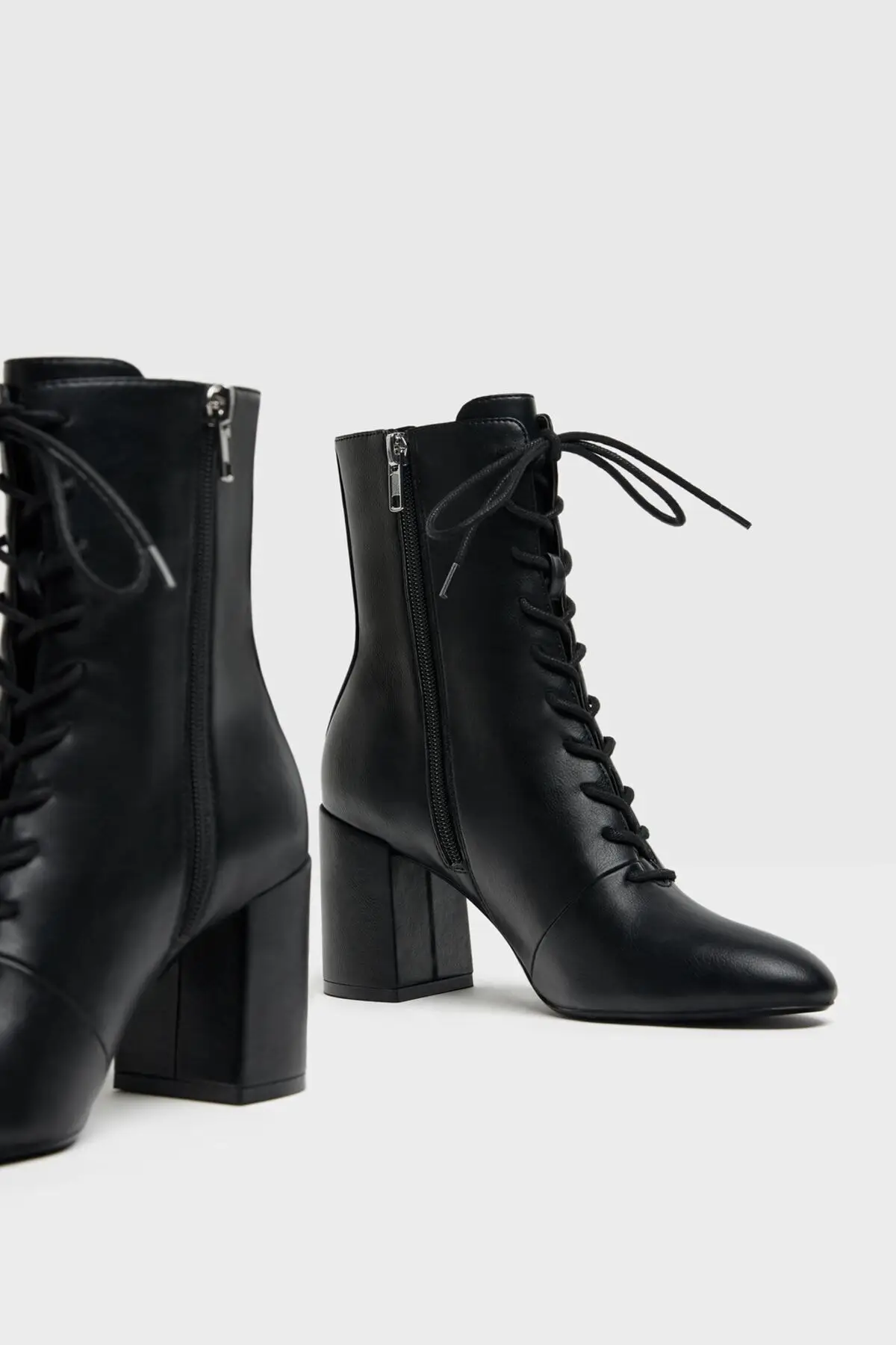 Женские высокие ботинки на платформе Черные ботильоны до бедра обувь для