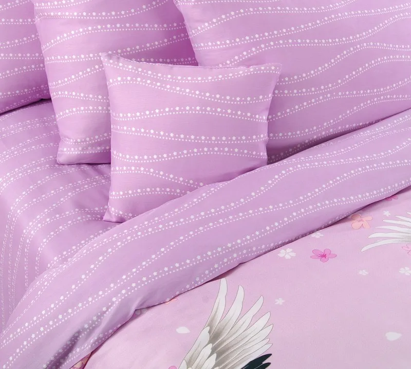 Ткань Сатин 220 см - Танец лебедей комп. 4 роз. (206184) | Дом и сад