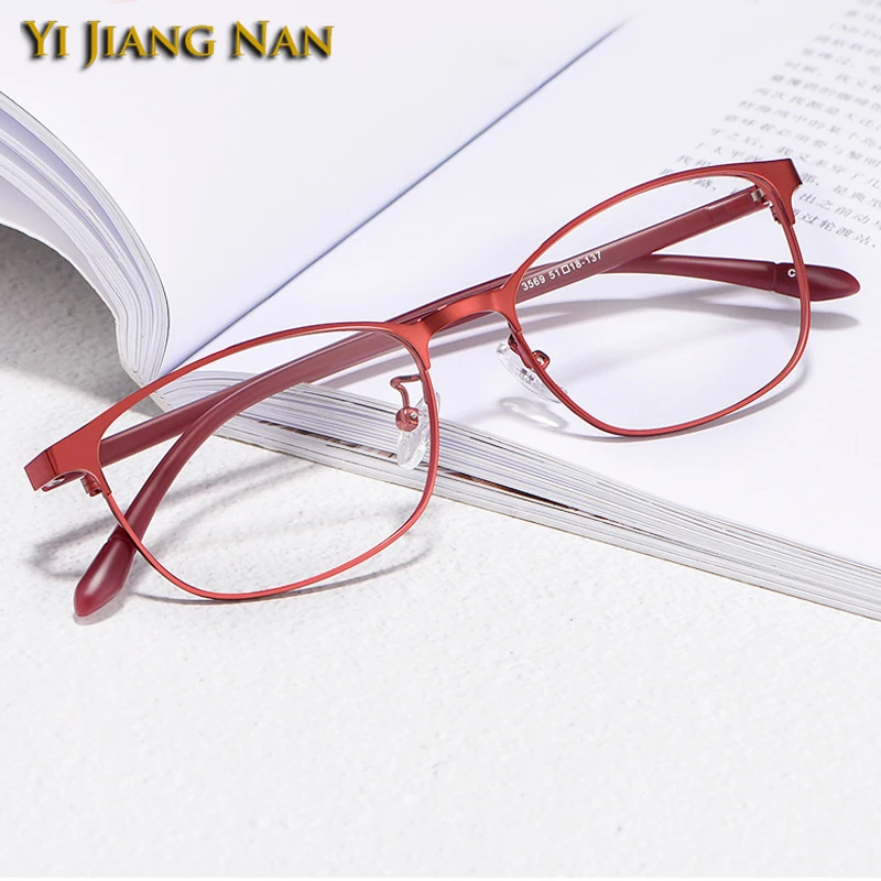 Женская Гибкая оправа для очков розовая легкая красные очки по рецепту |
