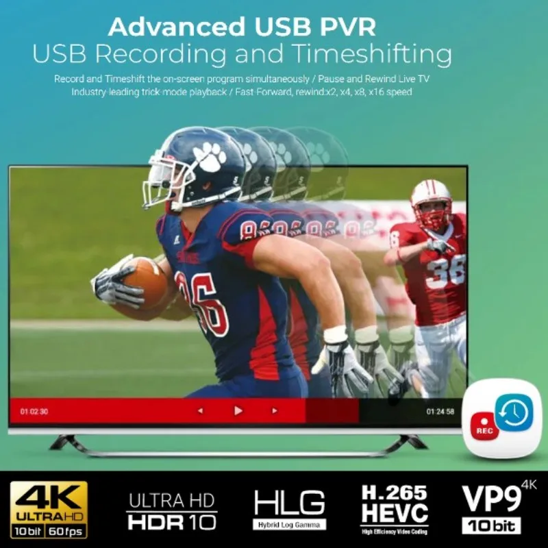 FORMULER Zx 5G IPTV/OTT 4K UHD HDR Android 7 телеприставка 2Go/1Go WiFi двухдиапазонный 2 4G/5G LAN 100M (VIERGE sans