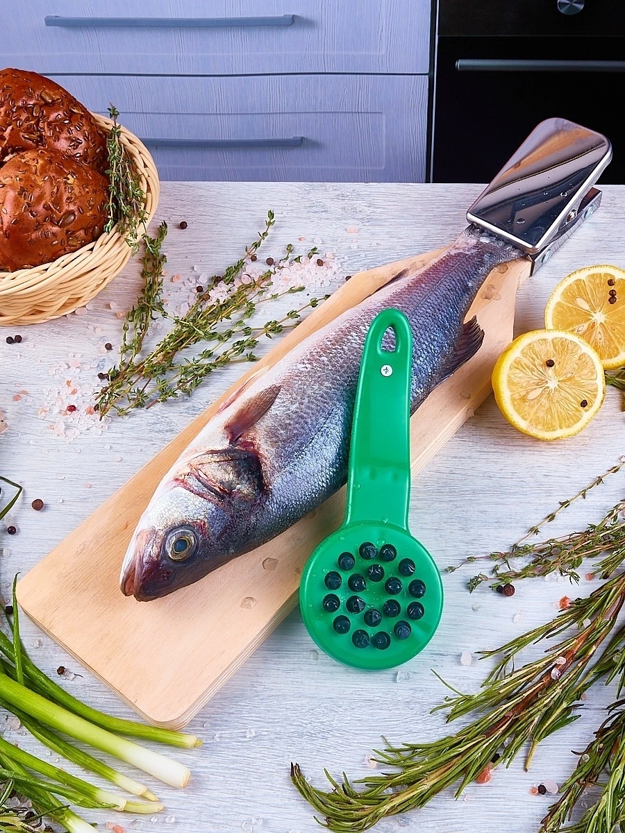 Доска разделочная с зажимом для рыбы 60 см большая дома рыбочистка чистилка рыба |