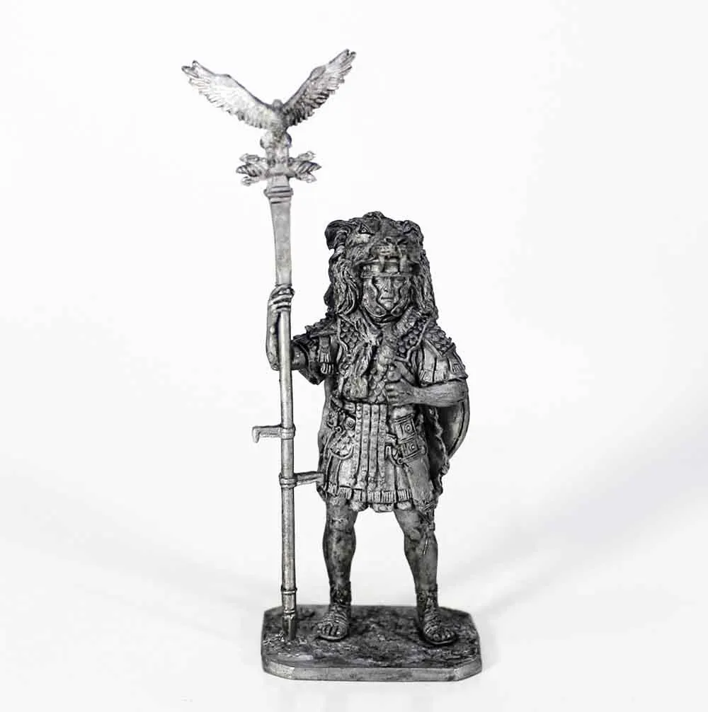 Аквилифер римского легиона 1-2 вв нашей эры - оловянный солдатик фигурка 54 мм A264