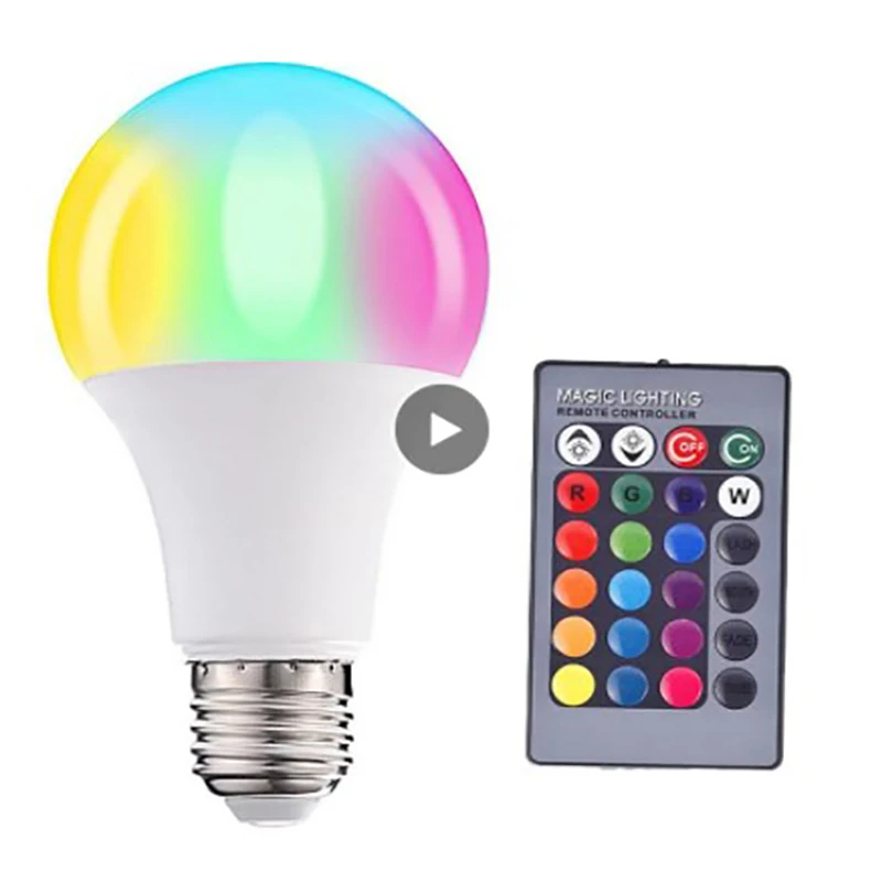 

LED Bulb Lamp Smart Lighting Lamp Changeable Dimmable With IR E27 Bluetooth-compatible RGB Light Bulb Indoor Home Decor Tools