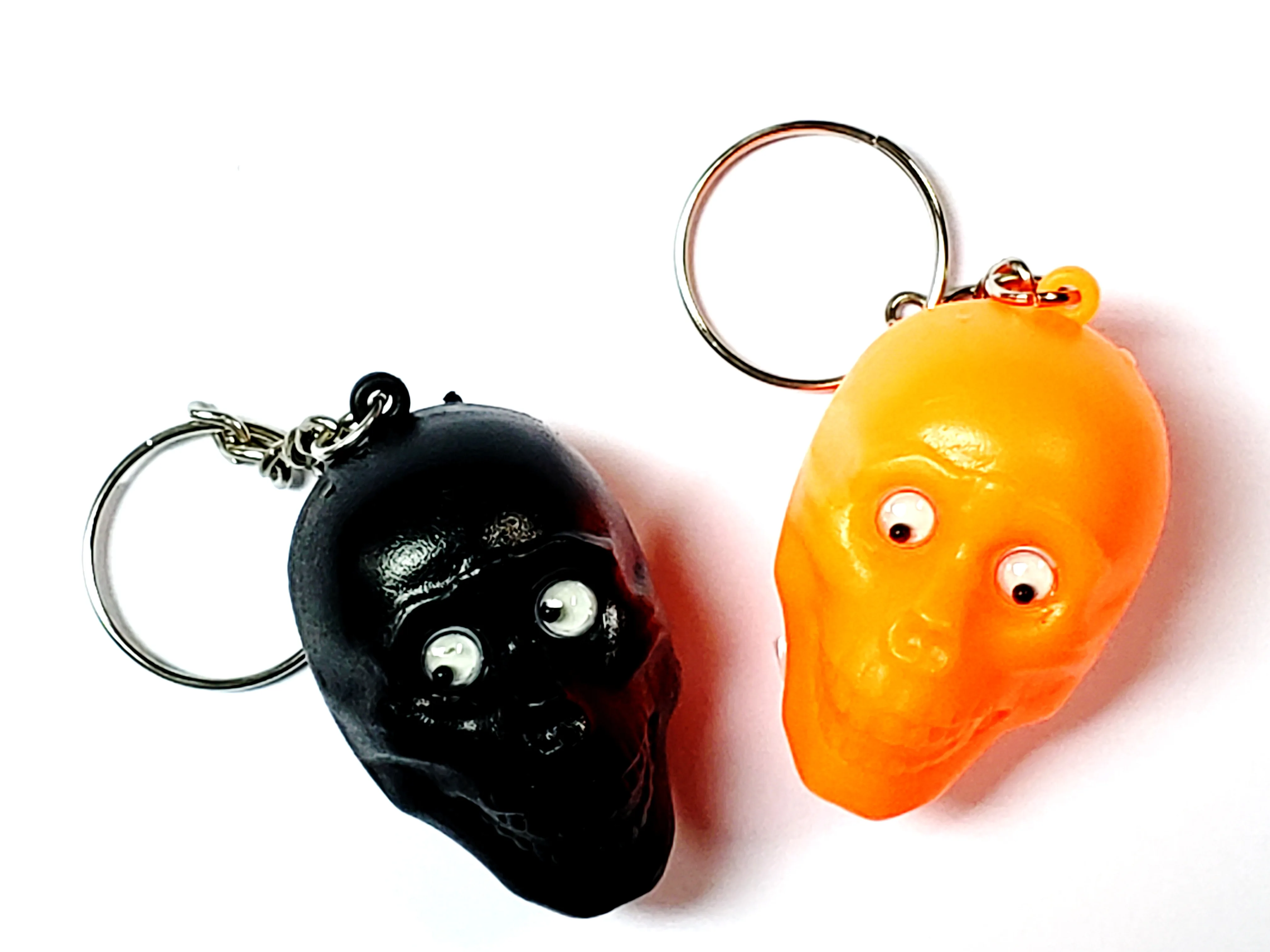 

2pc Halloween Joke Key Chain with skull skeleton head Favour Pinata School Bag Party Favors Gift Novelty Birthday Prize toys