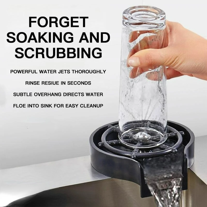 

Faucet Glass Rinser For Home Sink Automatic Cup Scourer Washer Bar Coffee Pitcher Wash Cups Tool Household Kitchen Accessories