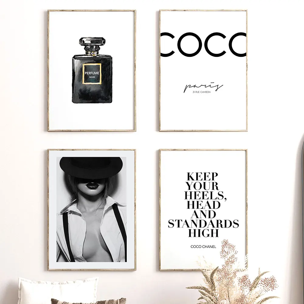 

Fashion Perfume Women Canvas Prints and Posters Modern Minimalist Art Painting Quotes Wall Picture Living Girl Room Home Decor